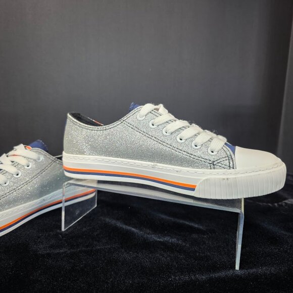 NWOT Chicago Bears Womens Glitter Low Top Canvas Shoe 9 - Picture 3 of 9